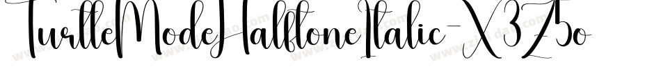 TurtleModeHalftoneItalic-X3Z5o字体转换