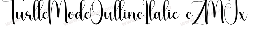 TurtleModeOutlineItalic-eZMJx字体转换