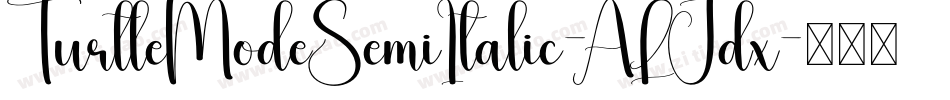 TurtleModeSemiItalic-ALJdx字体转换