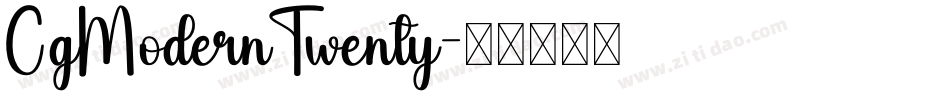 CgModernTwenty字体转换