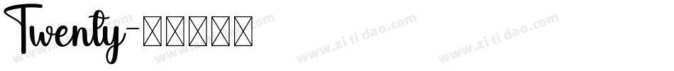 Twenty字体转换