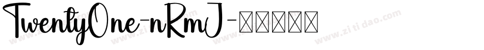 TwentyOne-nRmJ字体转换
