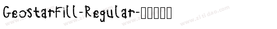 GeostarFill-Regular字体转换