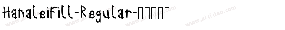 HanaleiFill-Regular字体转换