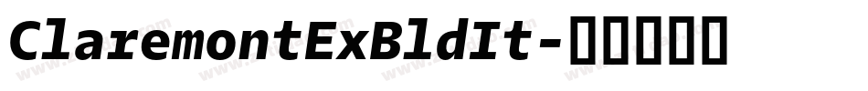 ClaremontExBldIt字体转换
