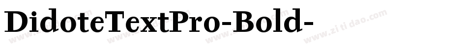 DidoteTextPro-Bold字体转换