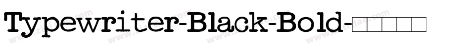 Typewriter-Black-Bold字体转换