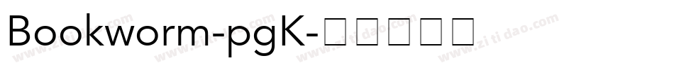 Bookworm-pgK字体转换