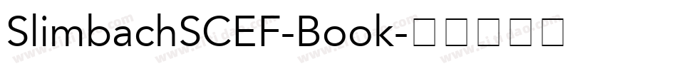 SlimbachSCEF-Book字体转换
