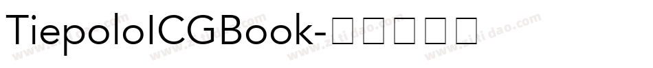 TiepoloICGBook字体转换