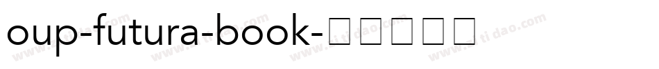 oup-futura-book字体转换