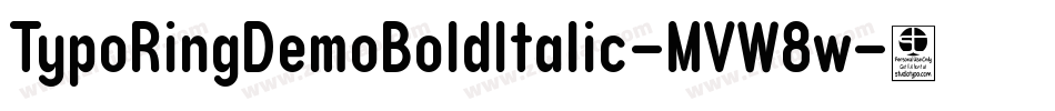 TypoRingDemoBoldItalic-MVW8w字体转换