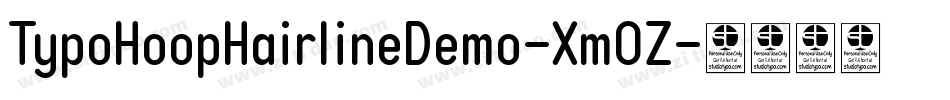 TypoHoopHairlineDemo-XmOZ字体转换
