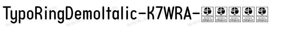 TypoRingDemoItalic-K7WRA字体转换