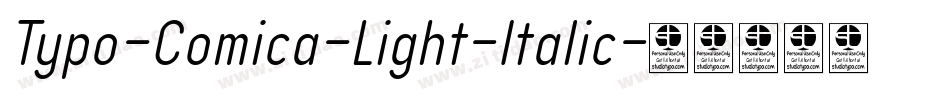 Typo-Comica-Light-Italic字体转换