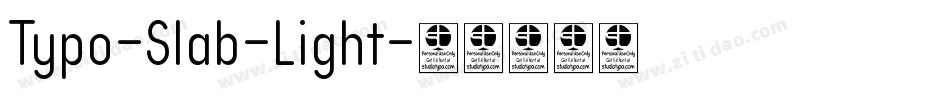 Typo-Slab-Light字体转换