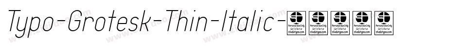 Typo-Grotesk-Thin-Italic字体转换