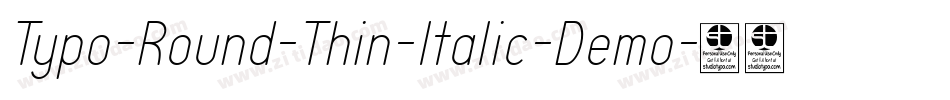 Typo-Round-Thin-Italic-Demo字体转换