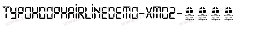 TypoHoopHairlineDemo-XmOZ字体转换