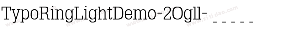 TypoRingLightDemo-2Ogll字体转换
