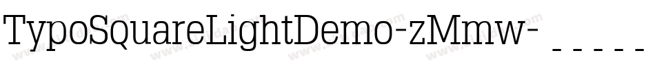 TypoSquareLightDemo-zMmw字体转换