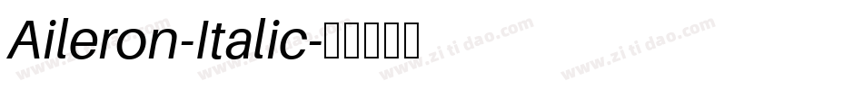 Aileron-Italic字体转换