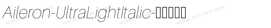 Aileron-UltraLightItalic字体转换