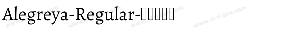 Alegreya-Regular字体转换