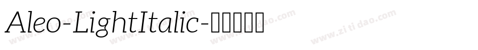 Aleo-LightItalic字体转换
