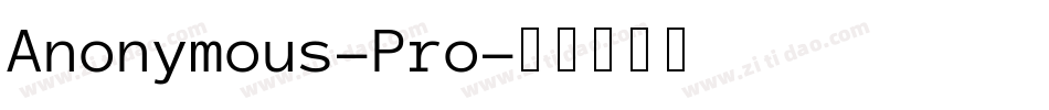 Anonymous-Pro字体转换