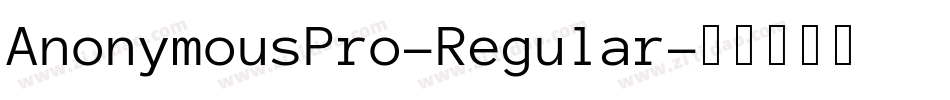 AnonymousPro-Regular字体转换