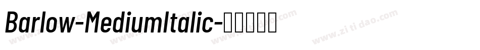 Barlow-MediumItalic字体转换