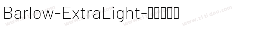 Barlow-ExtraLight字体转换