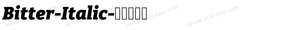 Bitter-Italic字体转换
