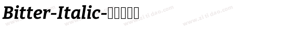 Bitter-Italic字体转换
