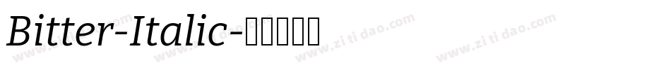 Bitter-Italic字体转换