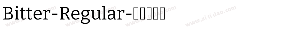 Bitter-Regular字体转换