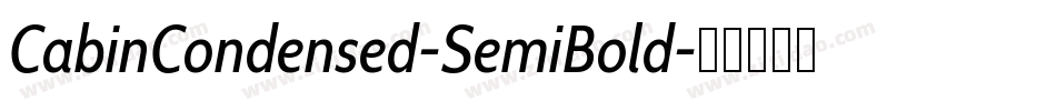 CabinCondensed-SemiBold字体转换