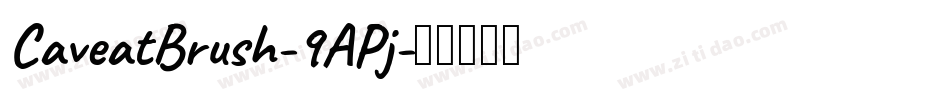 CaveatBrush-9APj字体转换