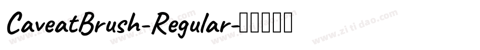 CaveatBrush-Regular字体转换