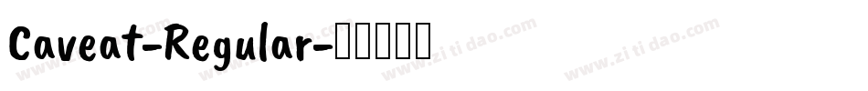 Caveat-Regular字体转换