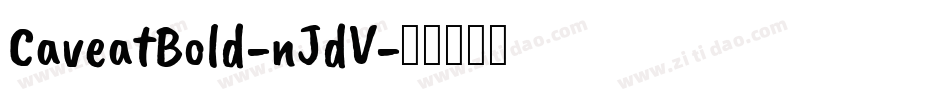 CaveatBold-nJdV字体转换