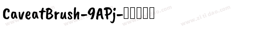 CaveatBrush-9APj字体转换