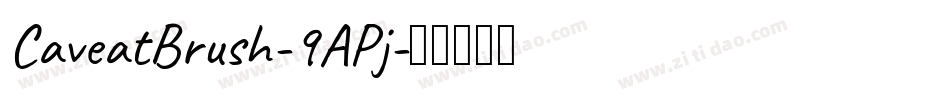 CaveatBrush-9APj字体转换