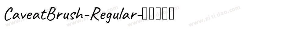 CaveatBrush-Regular字体转换