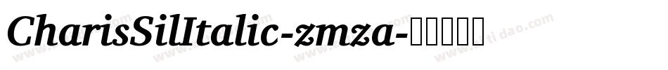 CharisSilItalic-zmza字体转换