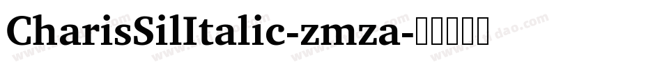 CharisSilItalic-zmza字体转换