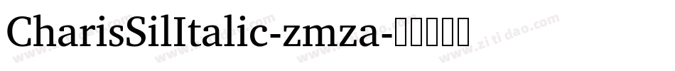 CharisSilItalic-zmza字体转换