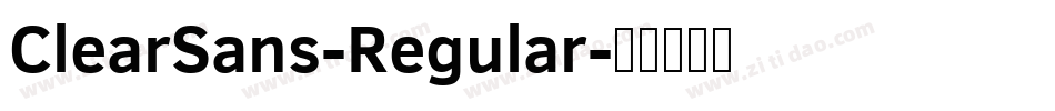 ClearSans-Regular字体转换