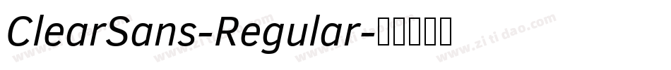 ClearSans-Regular字体转换
